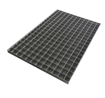 Edelstahl Gitterrost 59 x 39 cm, MW 3 x 3cm, Bauhöhe 2cm, für Bodenwannen 60 x 40